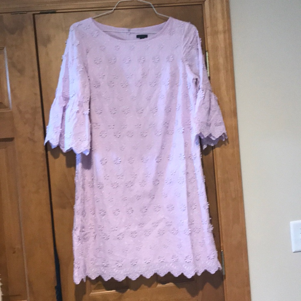 Ann Taylor Lavender Eyelet Midi Dress